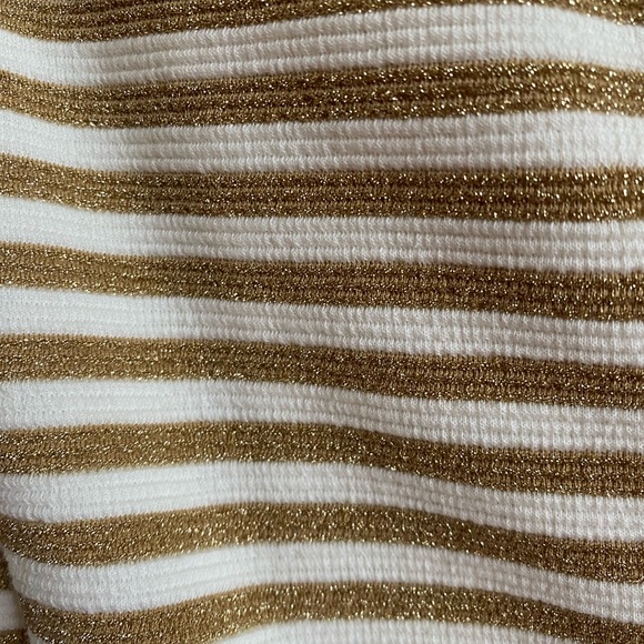 Lilly Pulitzer NWT Metallic Gold and White Striped Dress Size Small - Picture 4 of 6